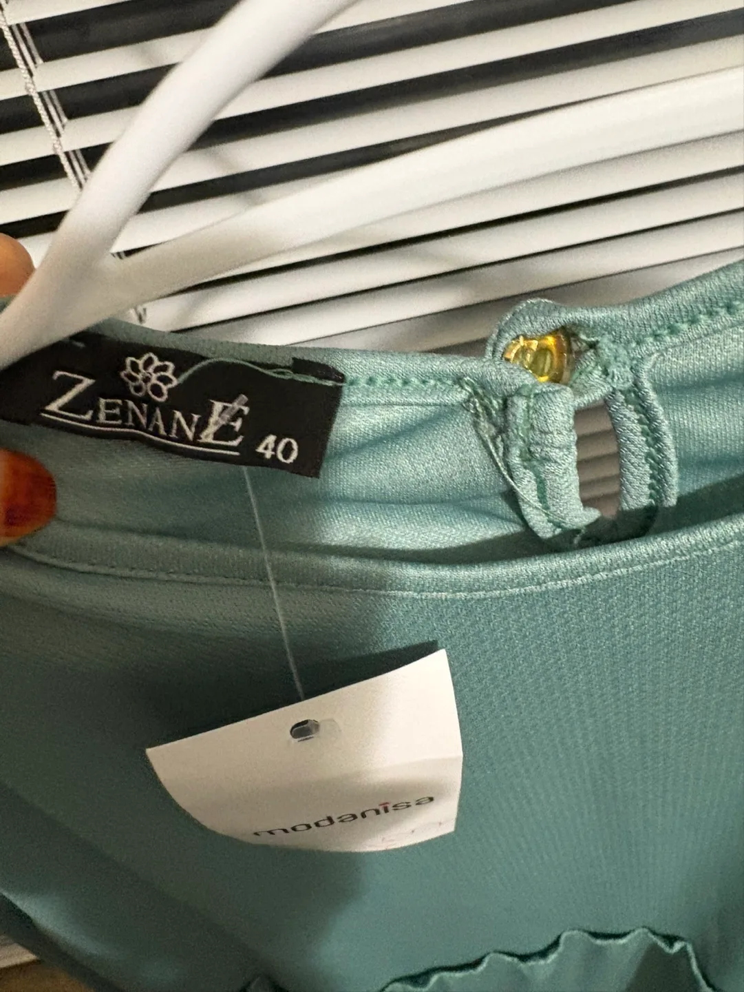 Black Abaya Dress with Embellishments, Size L image indicator(9)