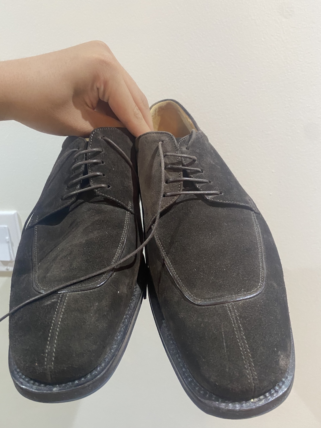 Men's Salvatore Ferragamo Brown Suede Dress Shoes - photo 2