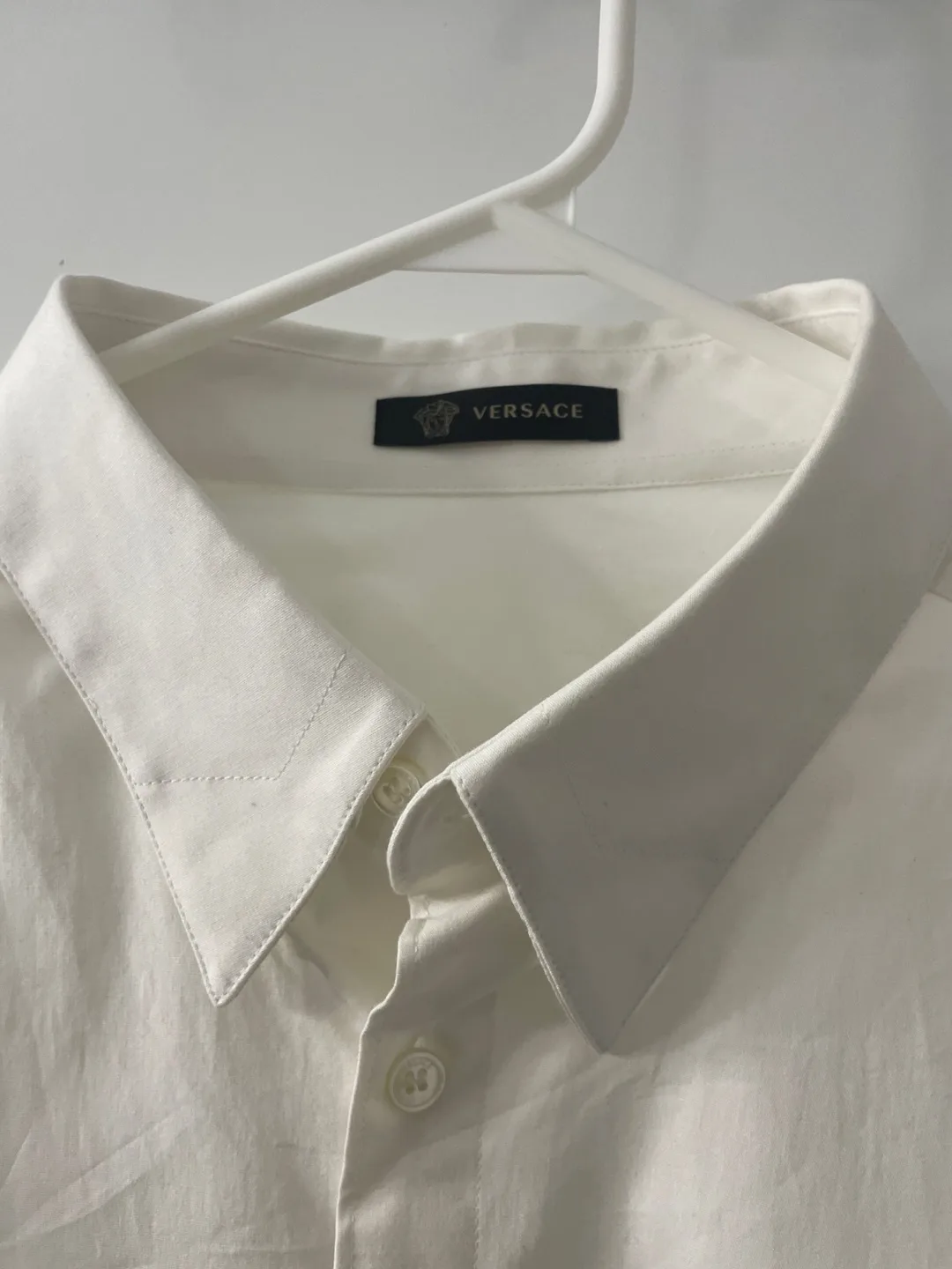 VERSACE Collection Men's White Dress Shirt Size 44 image indicator(3)