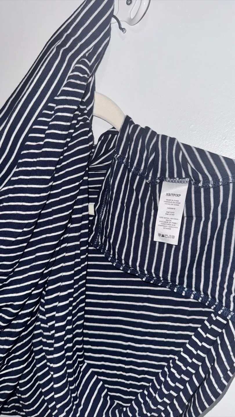 Dynamite Navy and White Striped Maxi Skirt image indicator(3)