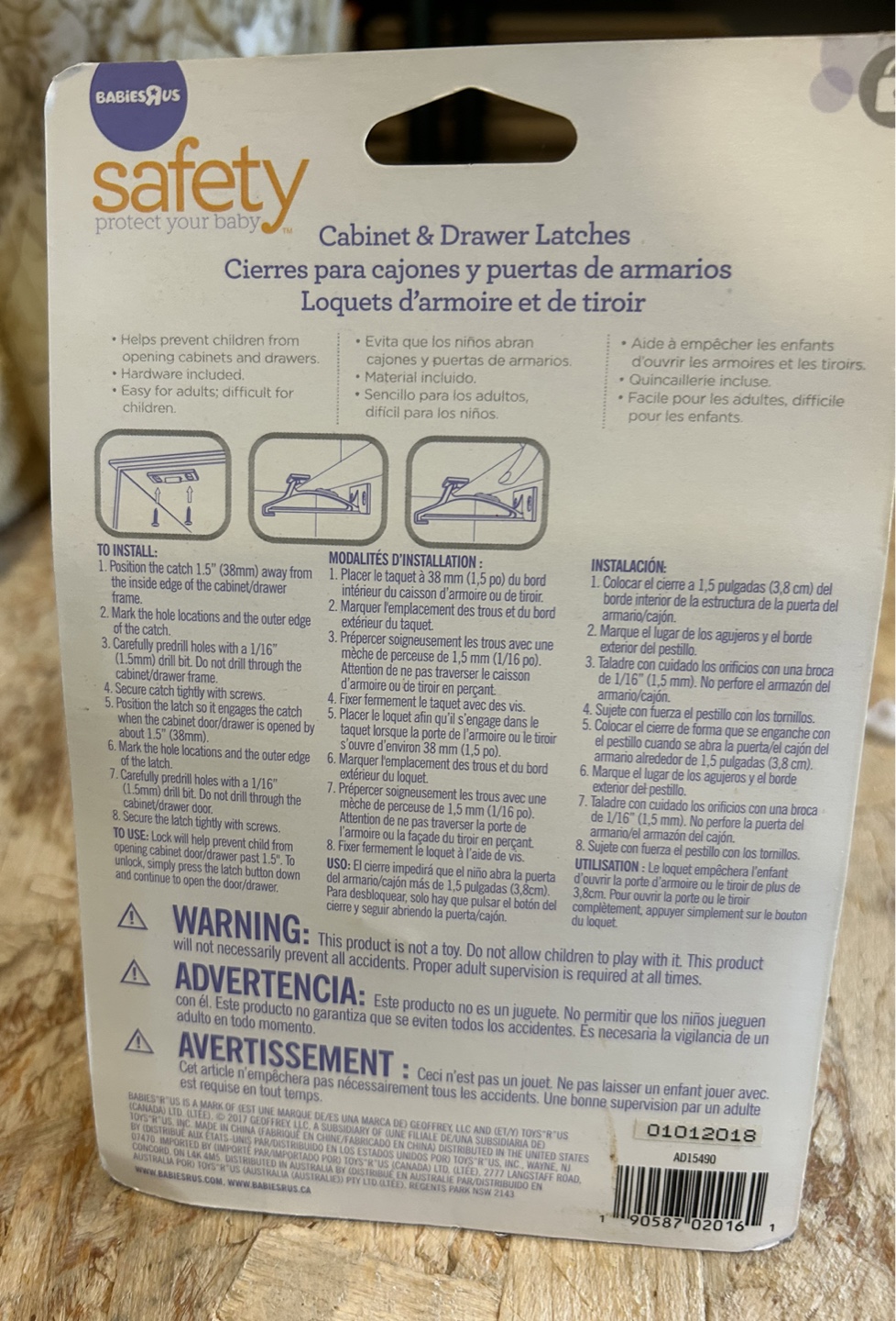 Babies R Us Safety 1st Cabinet & Drawer Latches (12 Pack) - photo 4