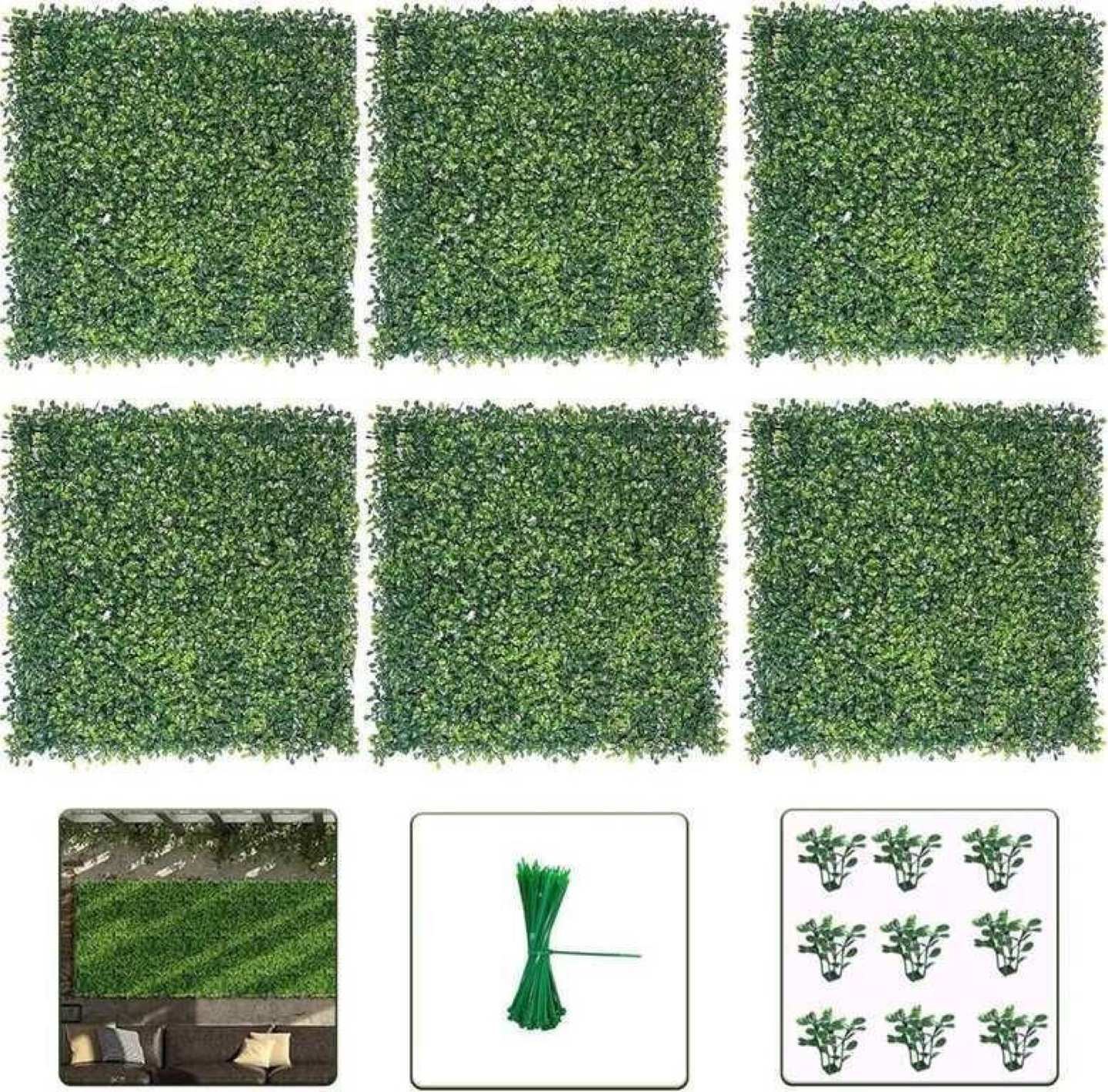 Ticanros Artificial Grass Wall Panels - 12 Pack, 33.36 sq ft