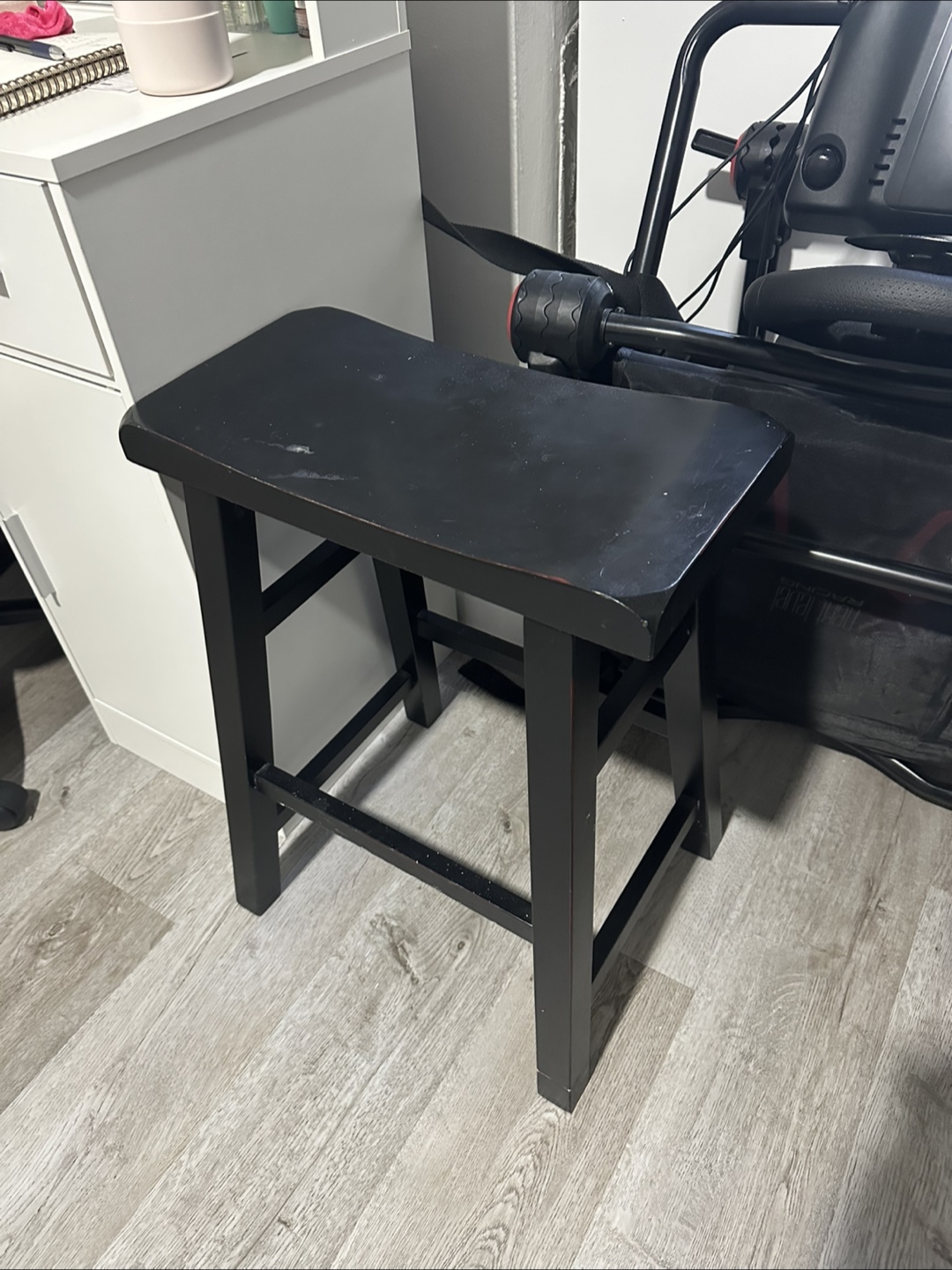 Black Wooden Stool