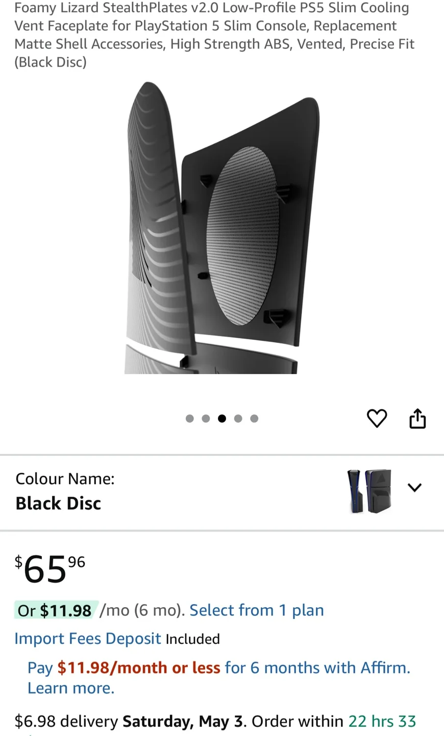 Foamy Lizard StealthPlates V2.0 - PS5 Slim Cooling Faceplate image indicator(4)