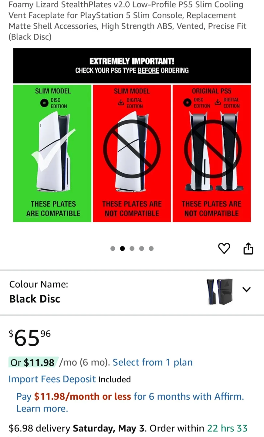 Foamy Lizard StealthPlates V2.0 - PS5 Slim Cooling Faceplate image indicator(5)