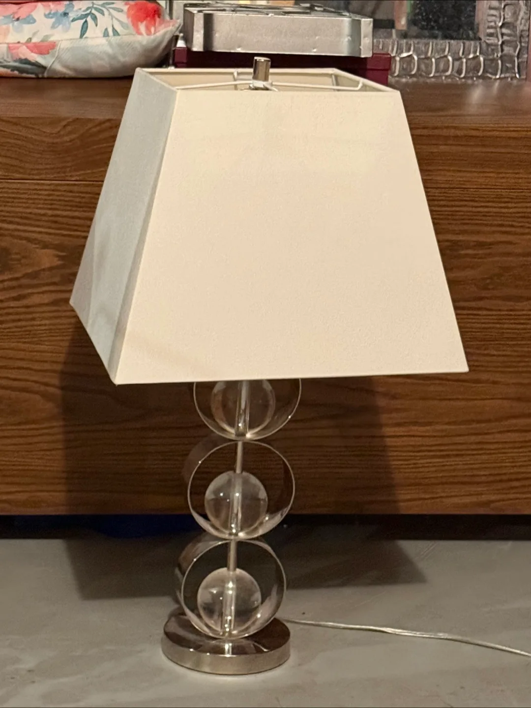 Modern Table Lamp with Clear Glass Globes thumbnail