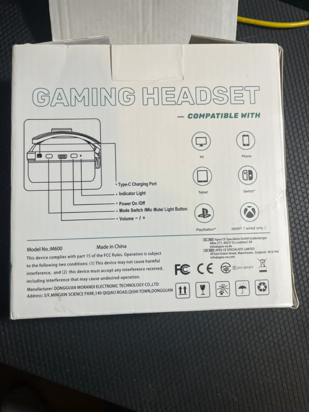 Morandi M600 Gaming Headset image indicator(2)