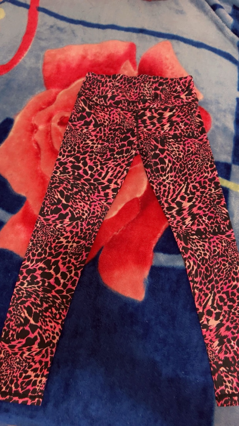 Pink and Black Leopard Print Leggings