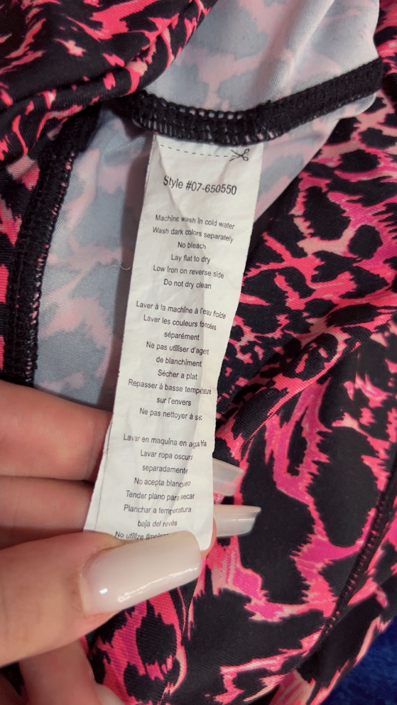 Pink and Black Leopard Print Leggings - photo 3