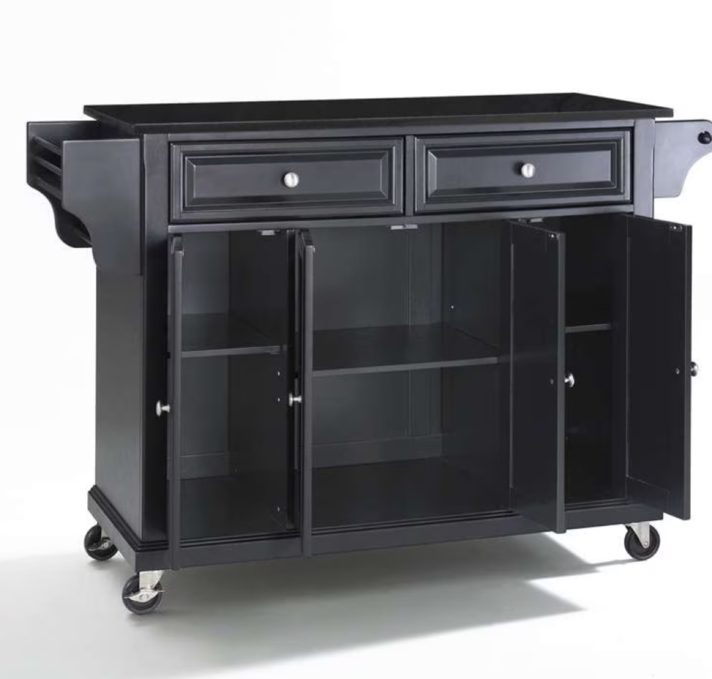 Crosley Kitchen Island Cart - Black - Model #cf3001-bk - photo 2