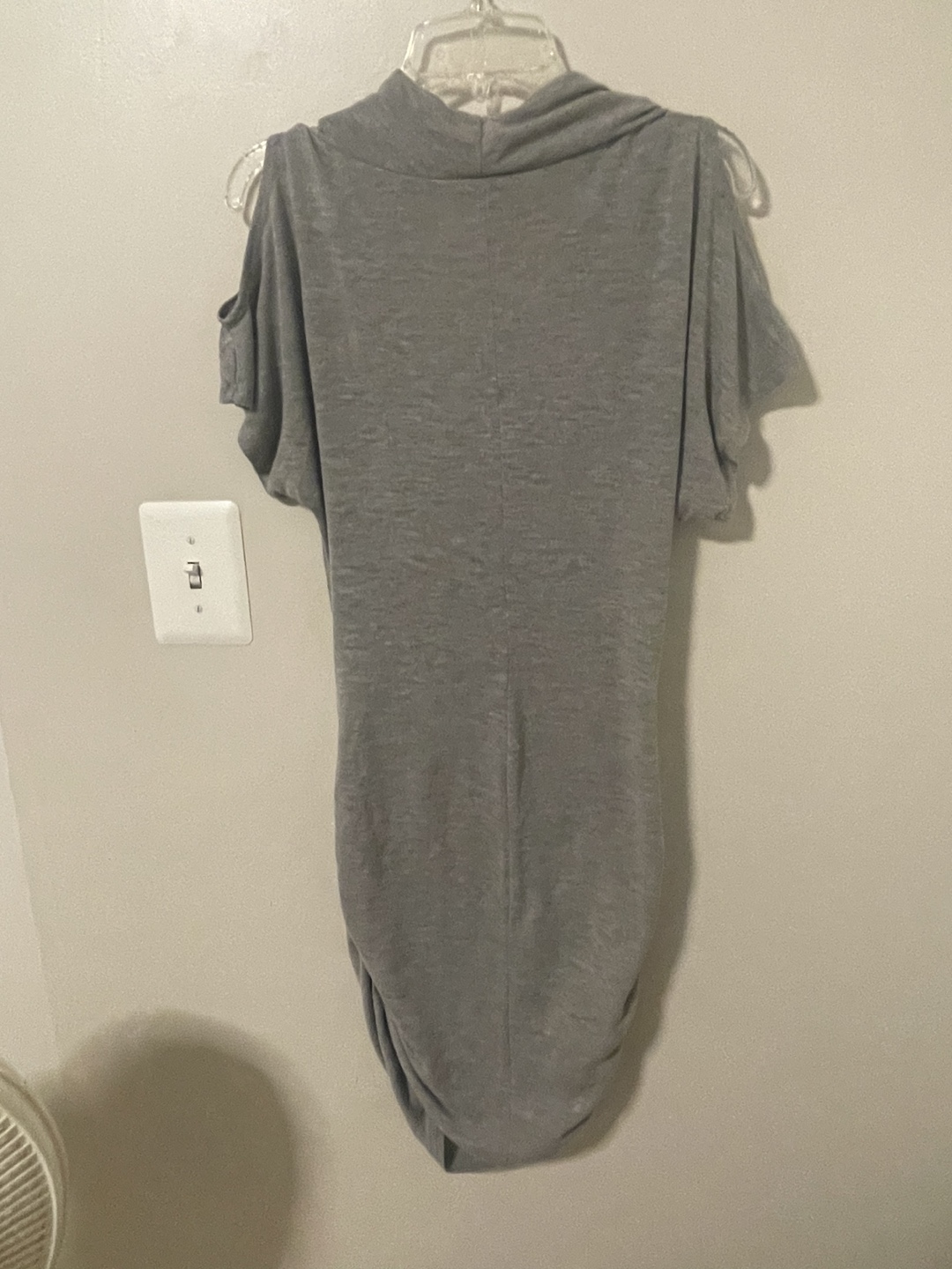 Gray Cold-Shoulder Cowl Neck Tunic Top - photo 2