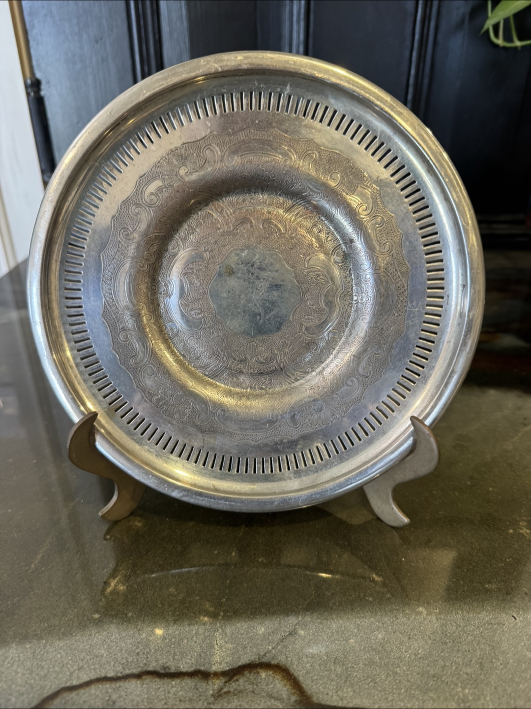 Vintage Viking Silver-Plated Decorative Plate - photo 2