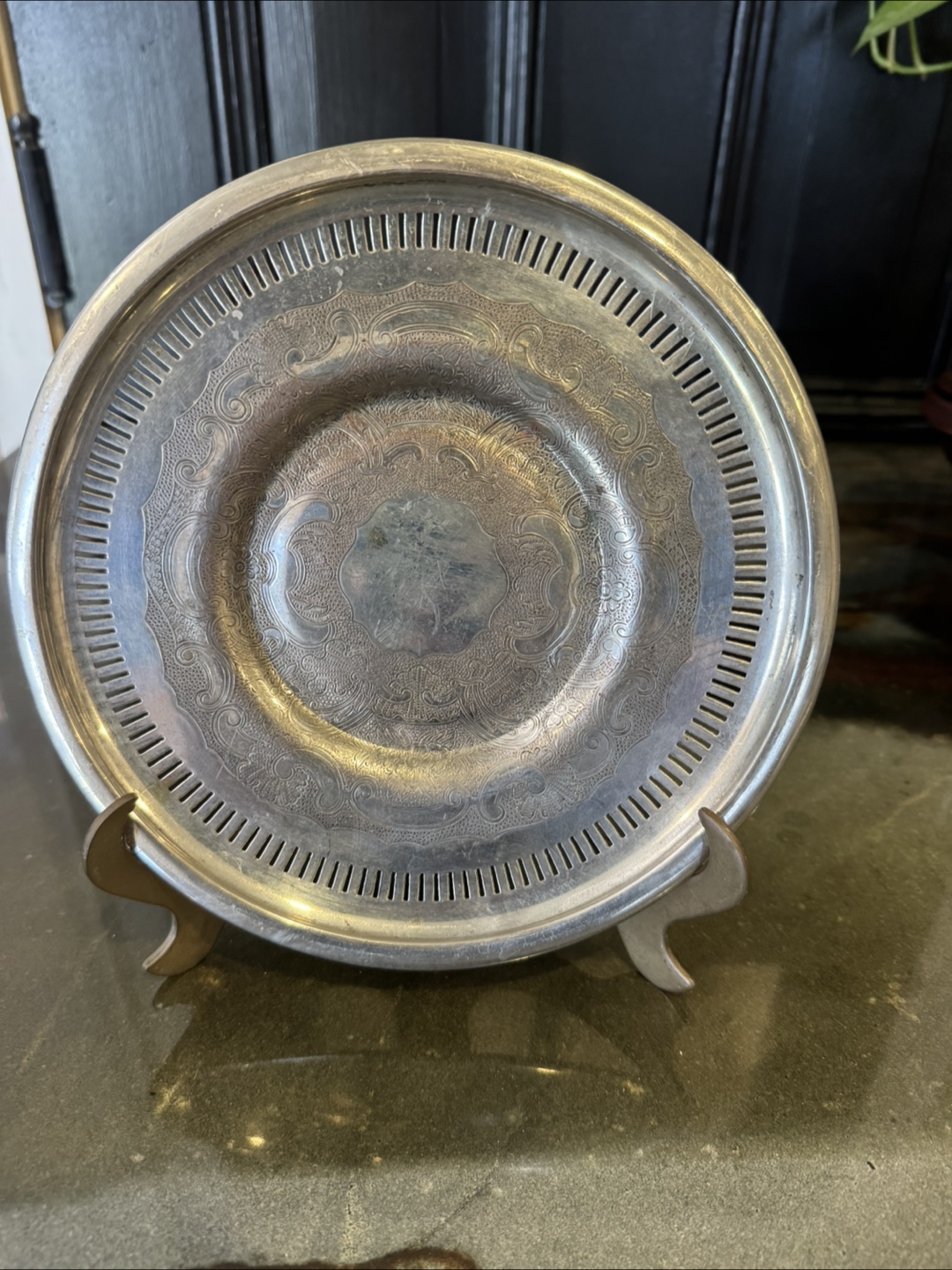 Vintage Viking Silver-Plated Decorative Plate