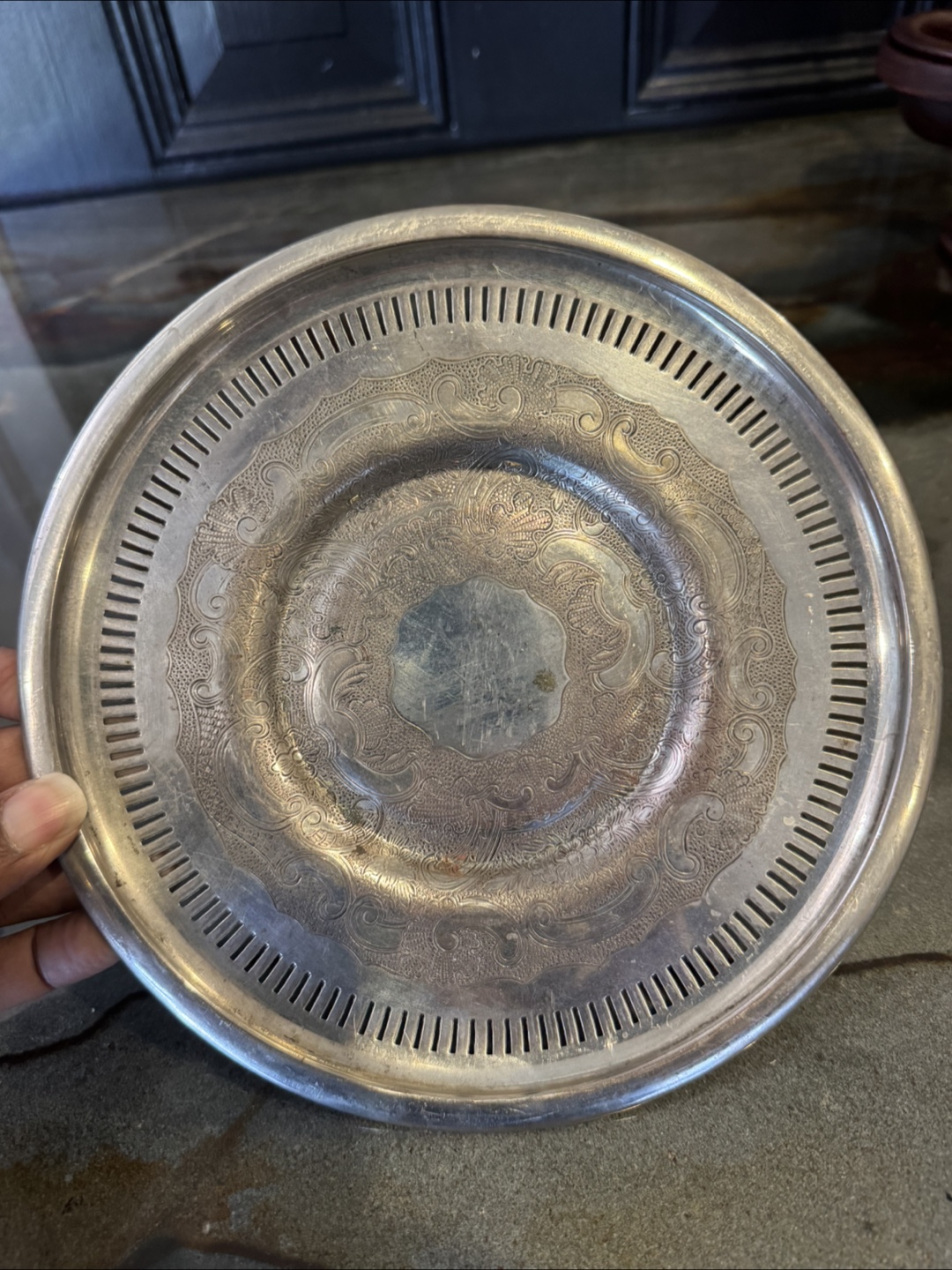 Vintage Viking Silver-Plated Decorative Plate - photo 4