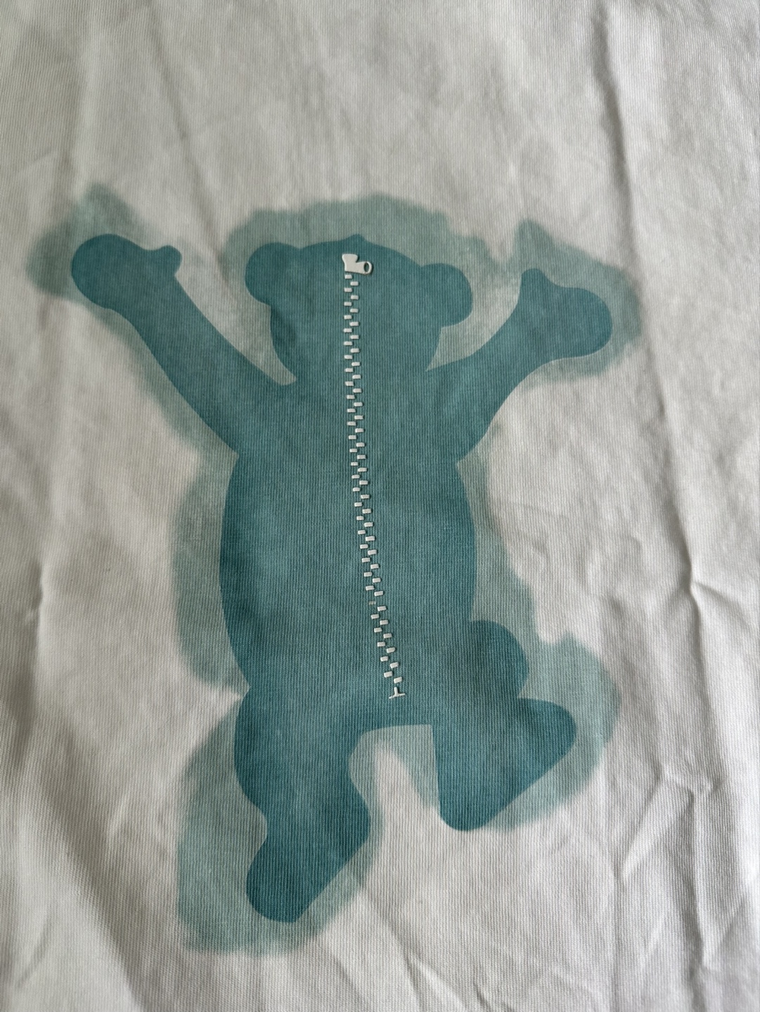 We11done Bear Zip-Up T-Shirt - Size Small - photo 3