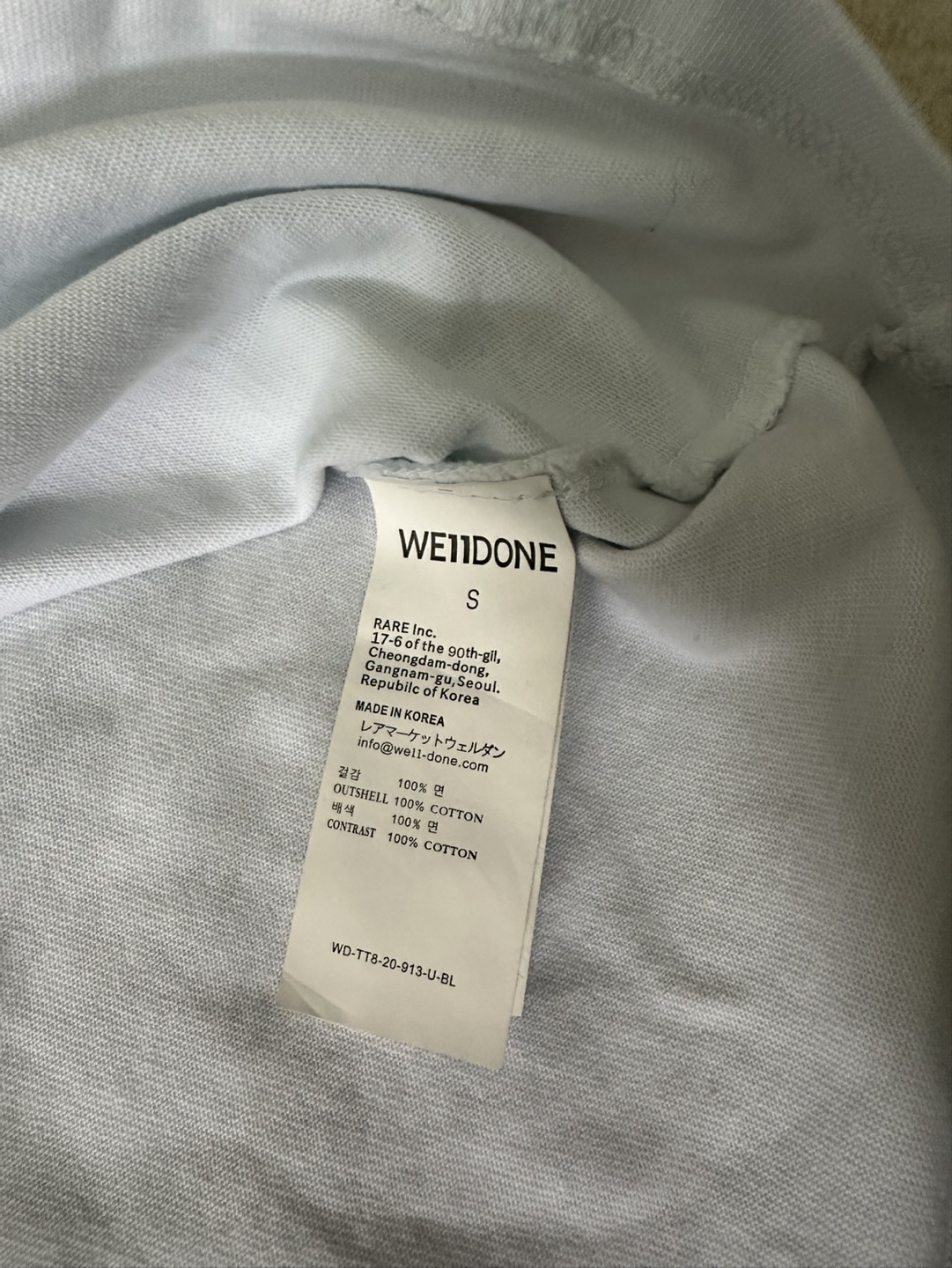 We11done Bear Zip-Up T-Shirt - Size Small - photo 2
