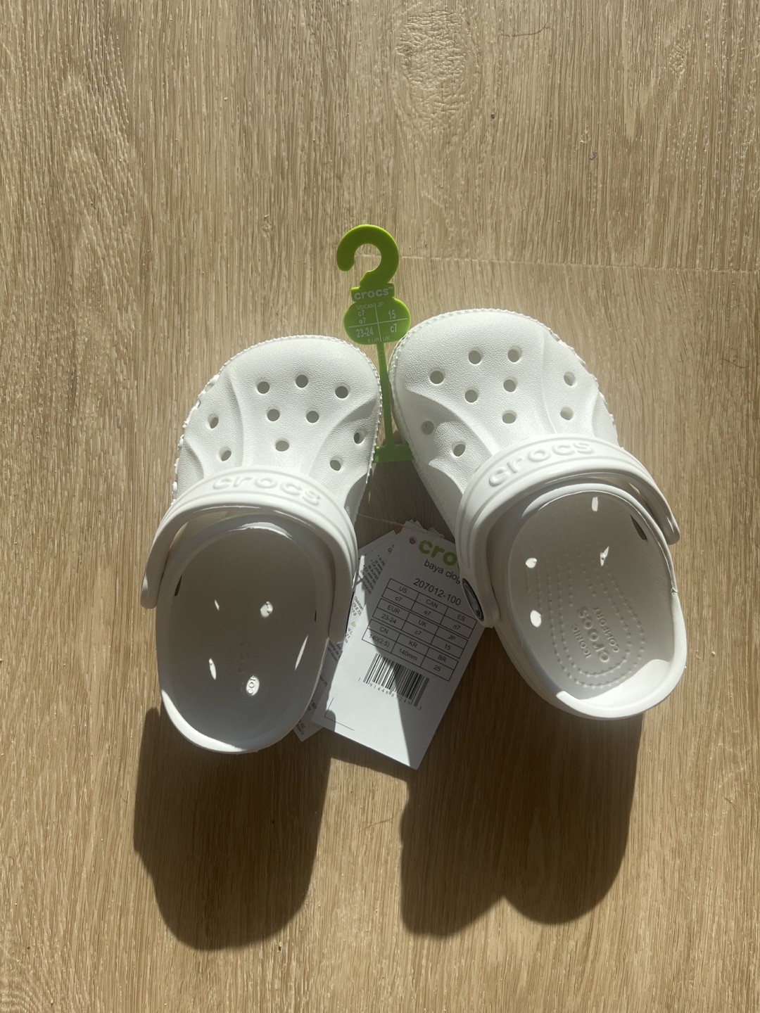 Crocs Kids' Classic Clogs - White & Pink - Size 7 (23-24) - photo 2