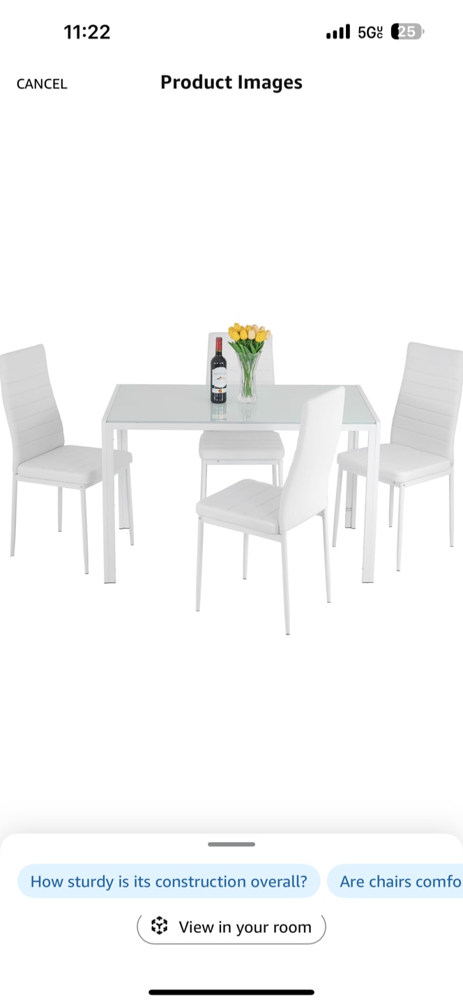 FDW Dining Table - White Glass - photo 2