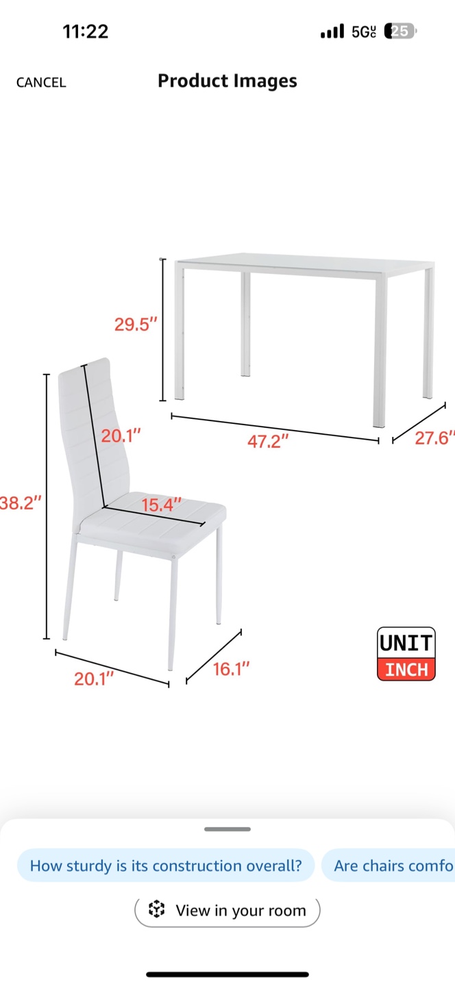 FDW Dining Table - White Glass - photo 3