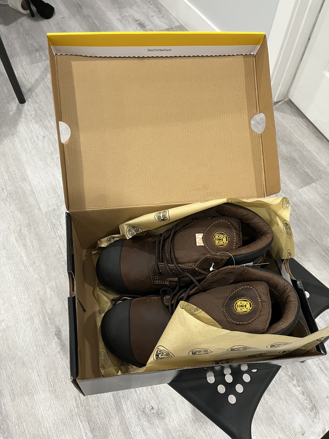 Tiger Safety Men's Brown Work Boots - Size 9 Wide - photo 3