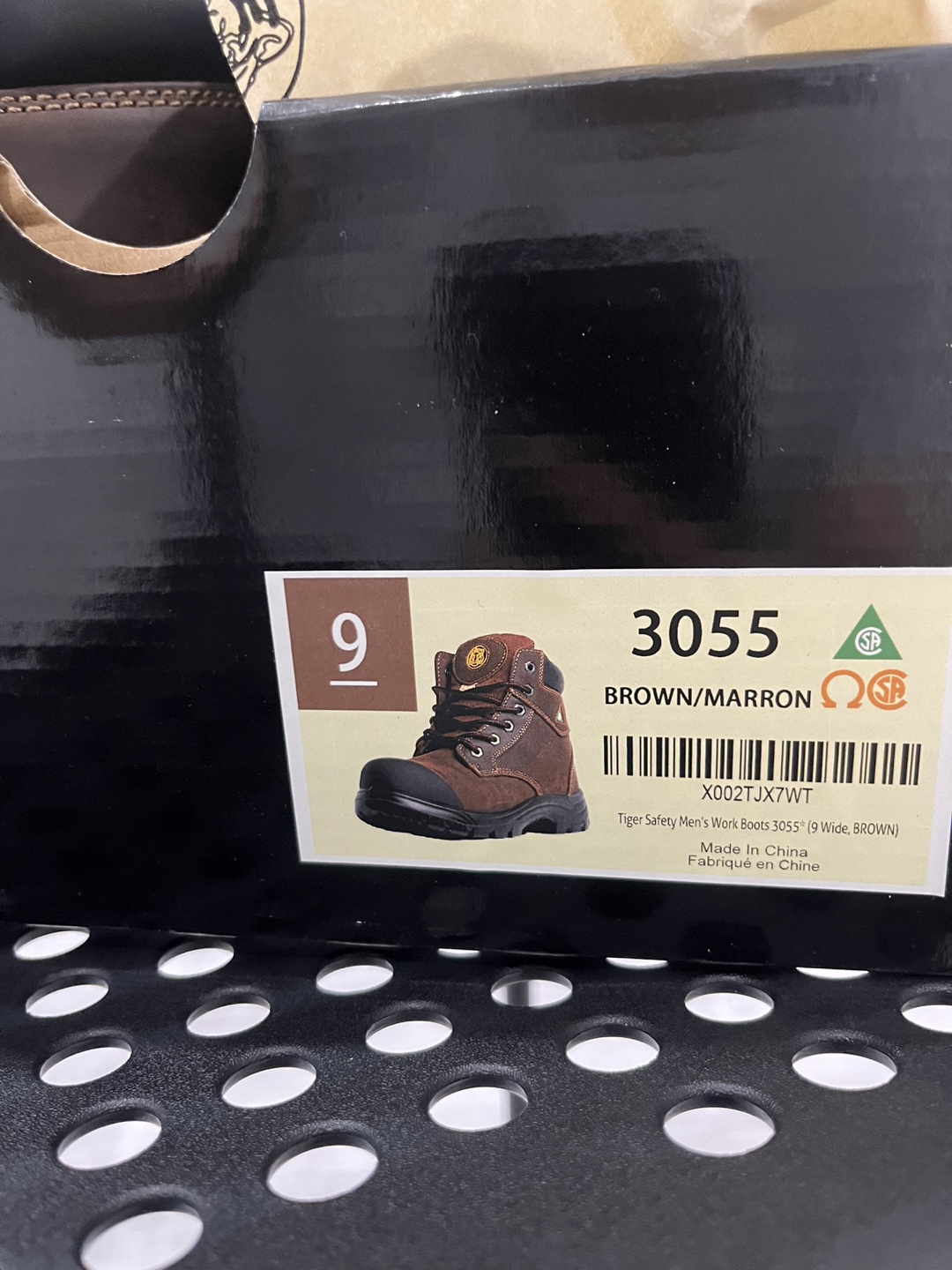 Tiger Safety Men's Brown Work Boots - Size 9 Wide - photo 2