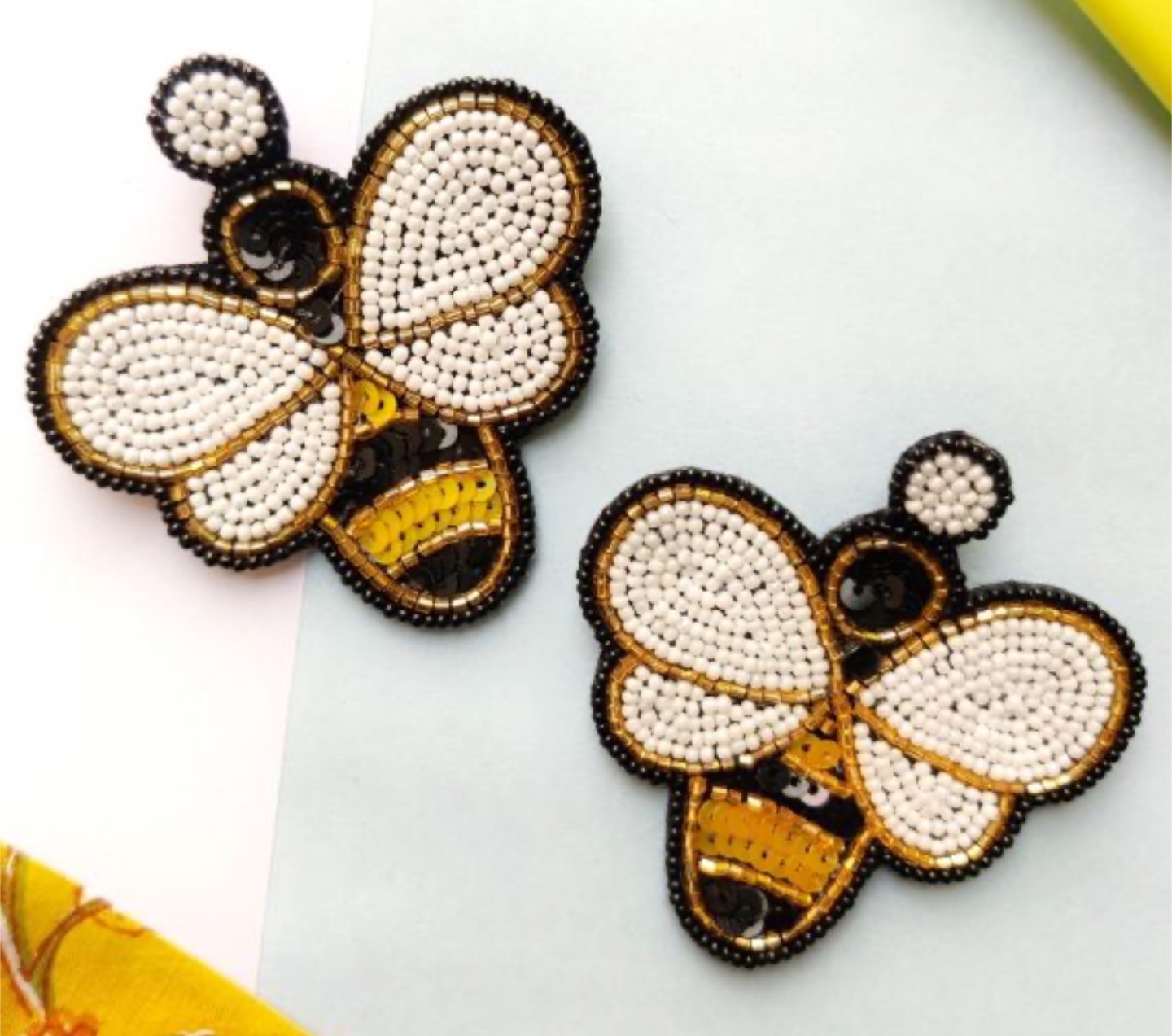 🐝 Beaded Bee Statement Earrings – Sweet as Honey! - photo 2