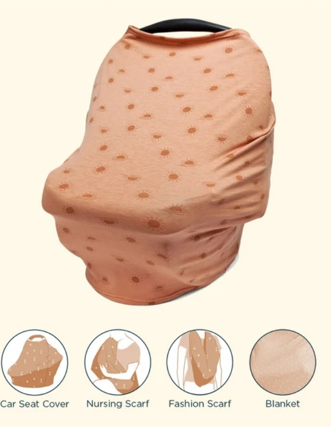 Multi-use Peach Sun Cover