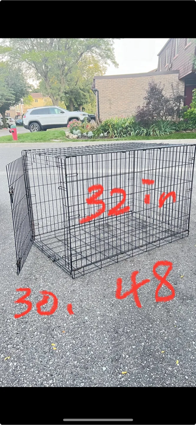 X Large Black Metal Dog Crate thumbnail