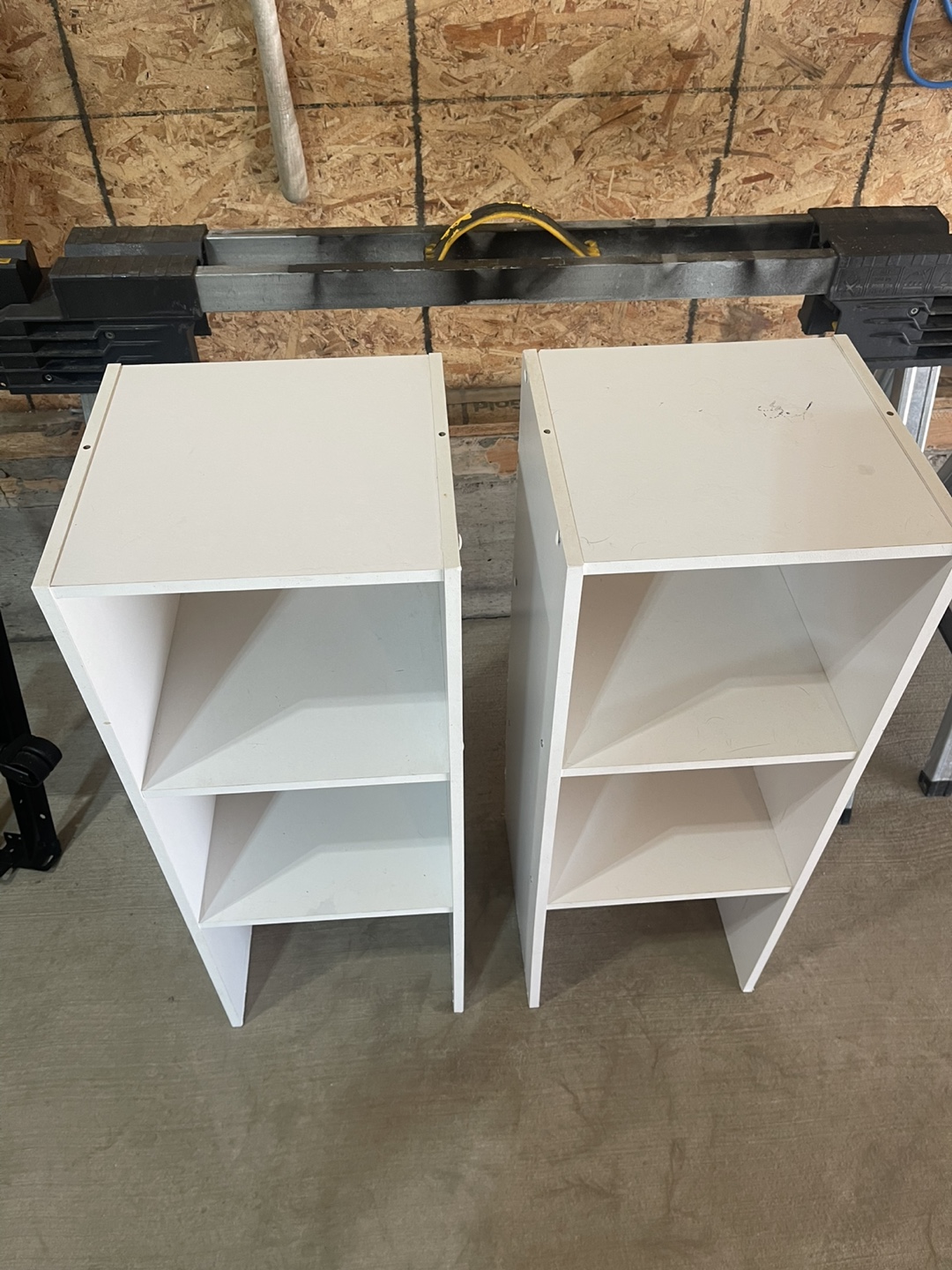 Pair of White 3-Shelf Storage Units - photo 2