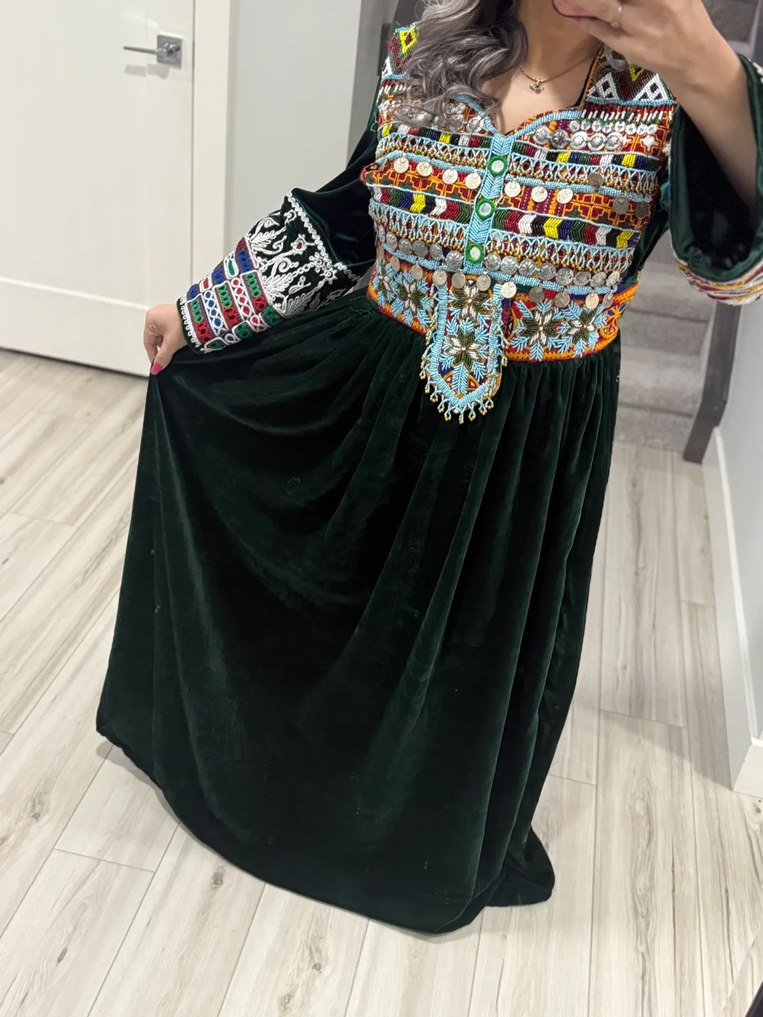 Gorgeous Hand-Embroidered Uzbek Dress image indicator(2)