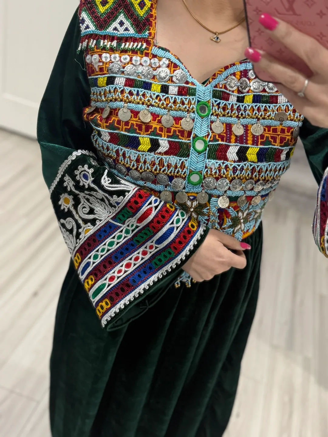 Gorgeous Hand-Embroidered Uzbek Dress image indicator(3)