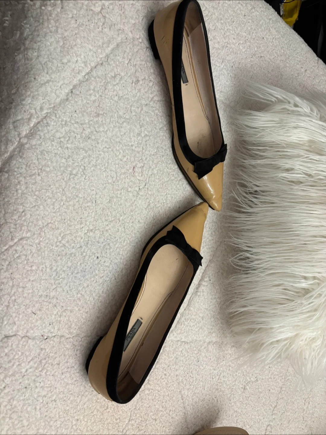 Prada beige and black ballet flats image indicator(2)