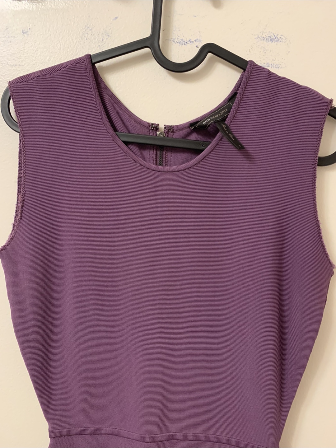 BCBG Maxazria Purple Knit Midi Dress
