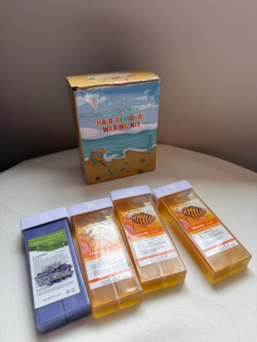 Roll-on Wax Hair Removal Kit with Lavender & Honey Wax thumbnail