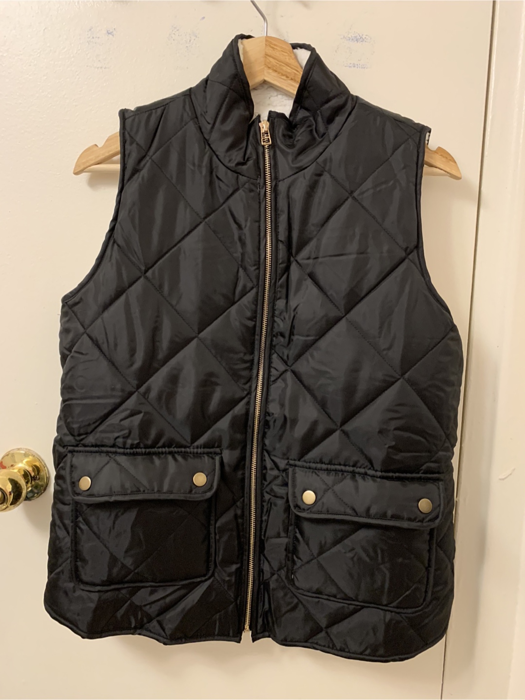 Mud Pie Black Quilted Vest Size Small - photo 2