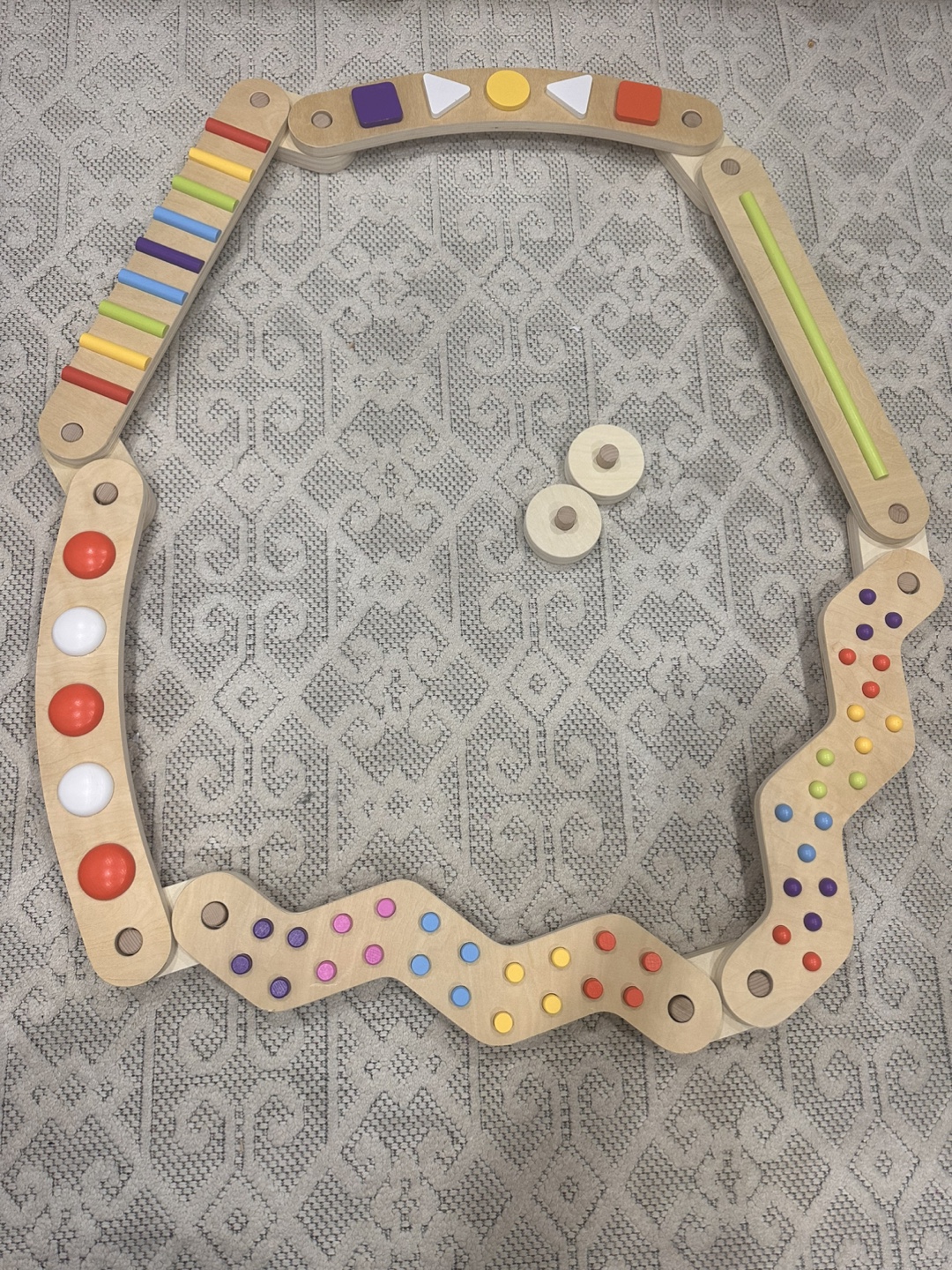 Wooden Toddler Rainbow Path & Sensory Toy