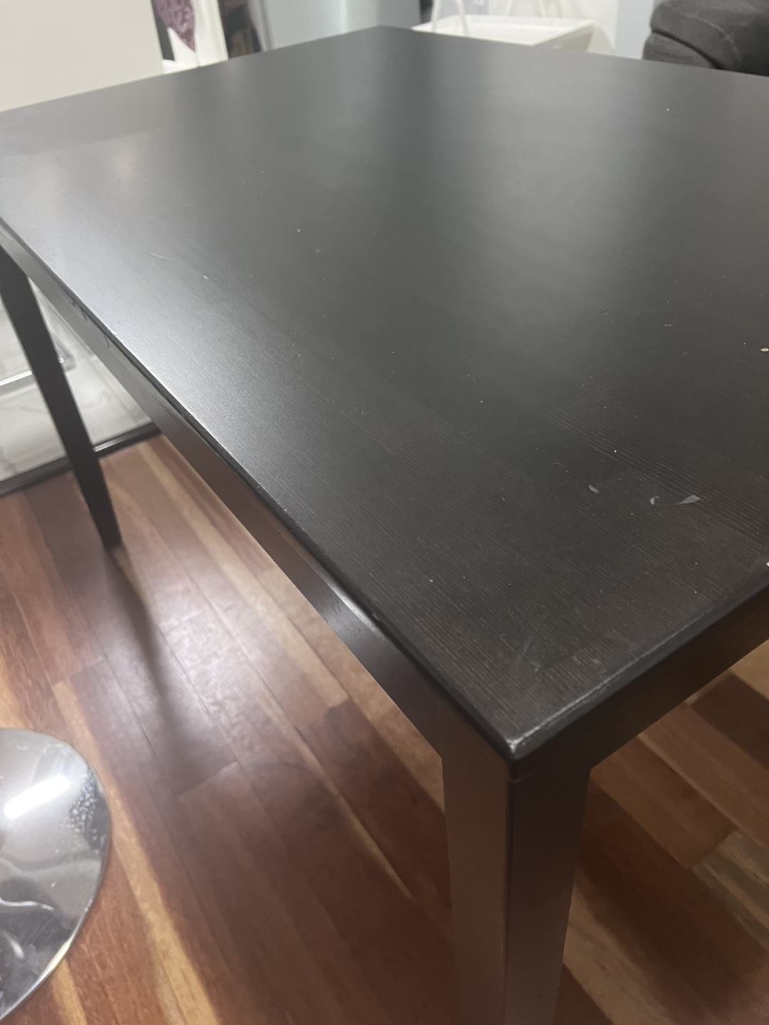 Dark brown rectangular dining table - photo 3