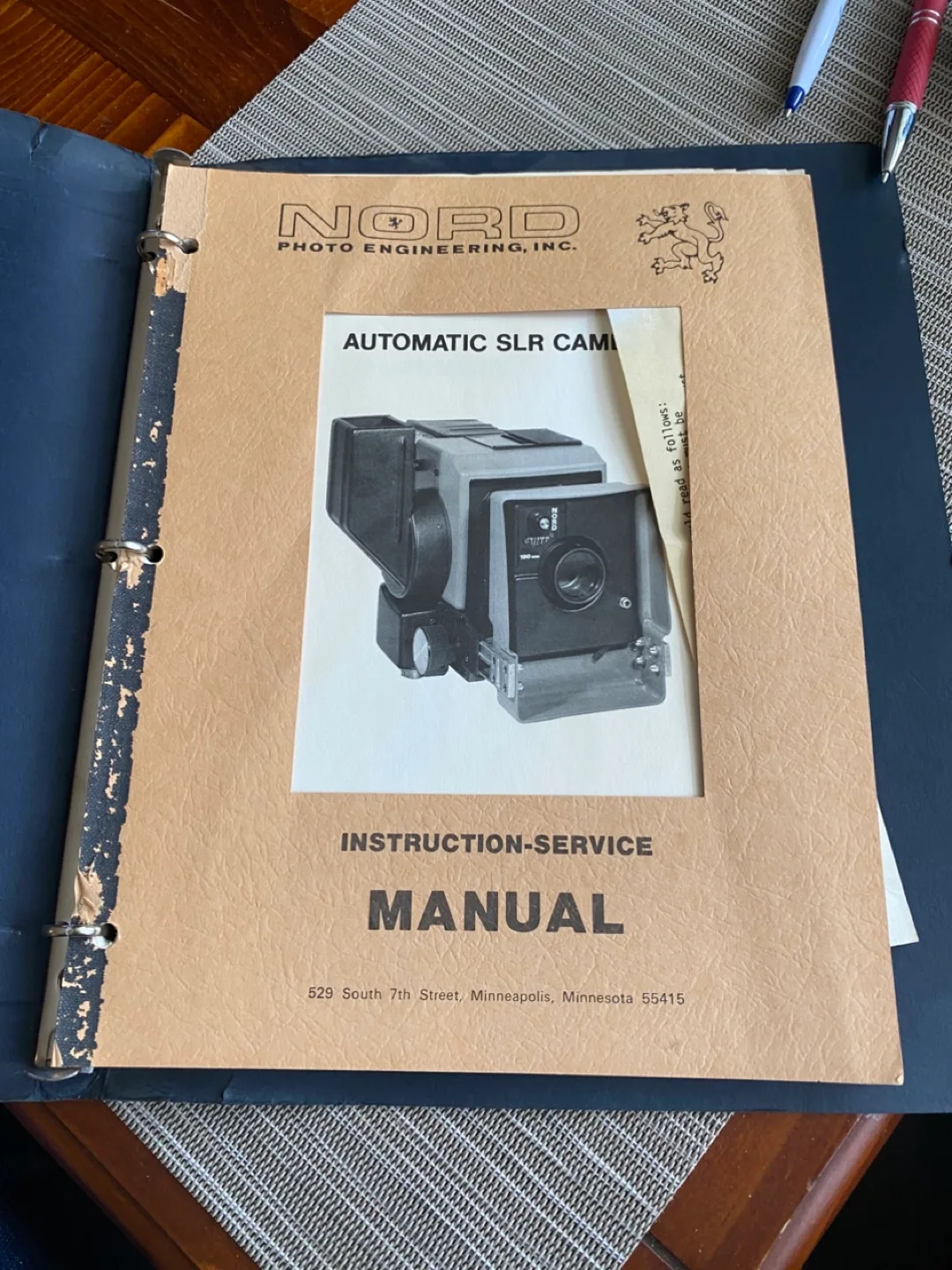 Vintage Nord Photo Eng. Inc. SLR Camera with Tripod and Case image indicator(6)