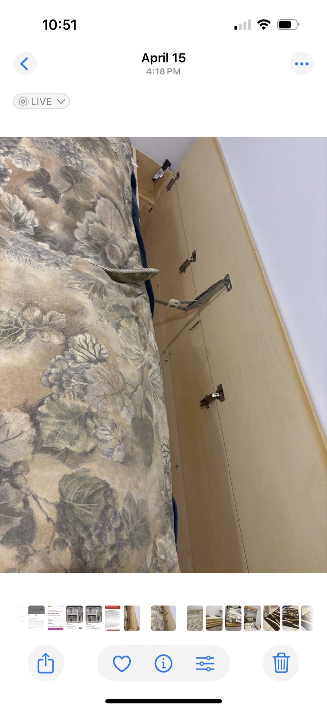 Vintage Double Bed Frame with Headboard and Matching Dresser - photo 2