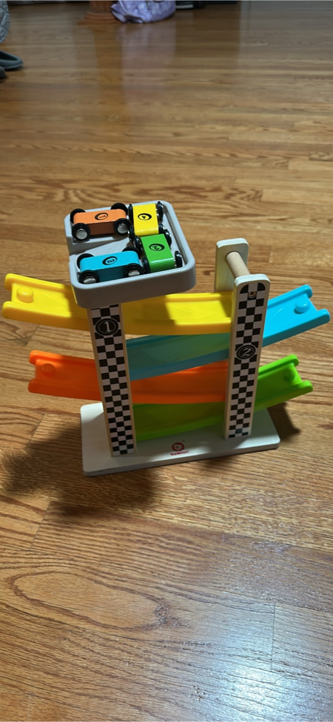 Top Bright Wooden Race Track Car Ramp Racer Toy - photo 2