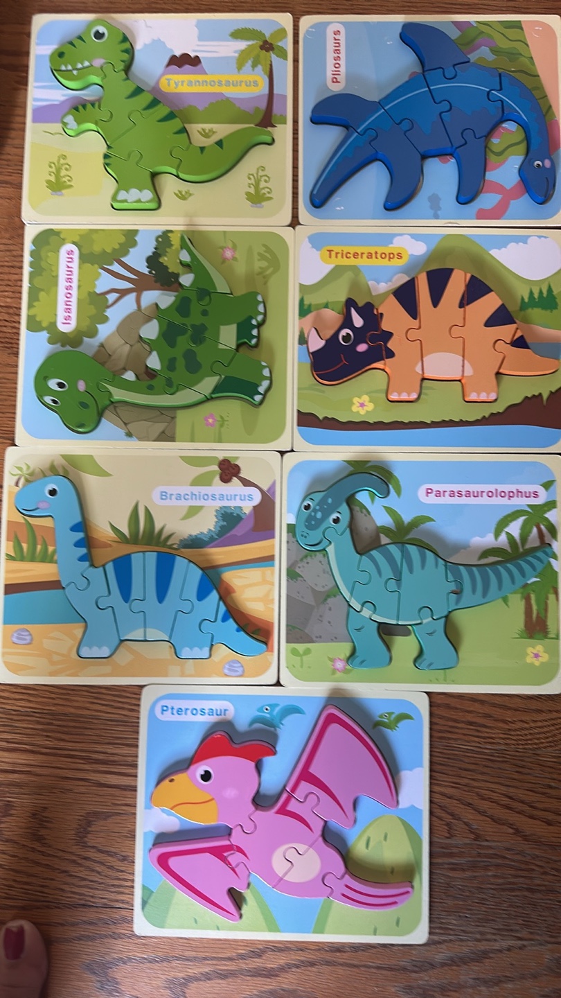 Toy Life Wooden Dinosaur Puzzles for Toddlers - photo 3