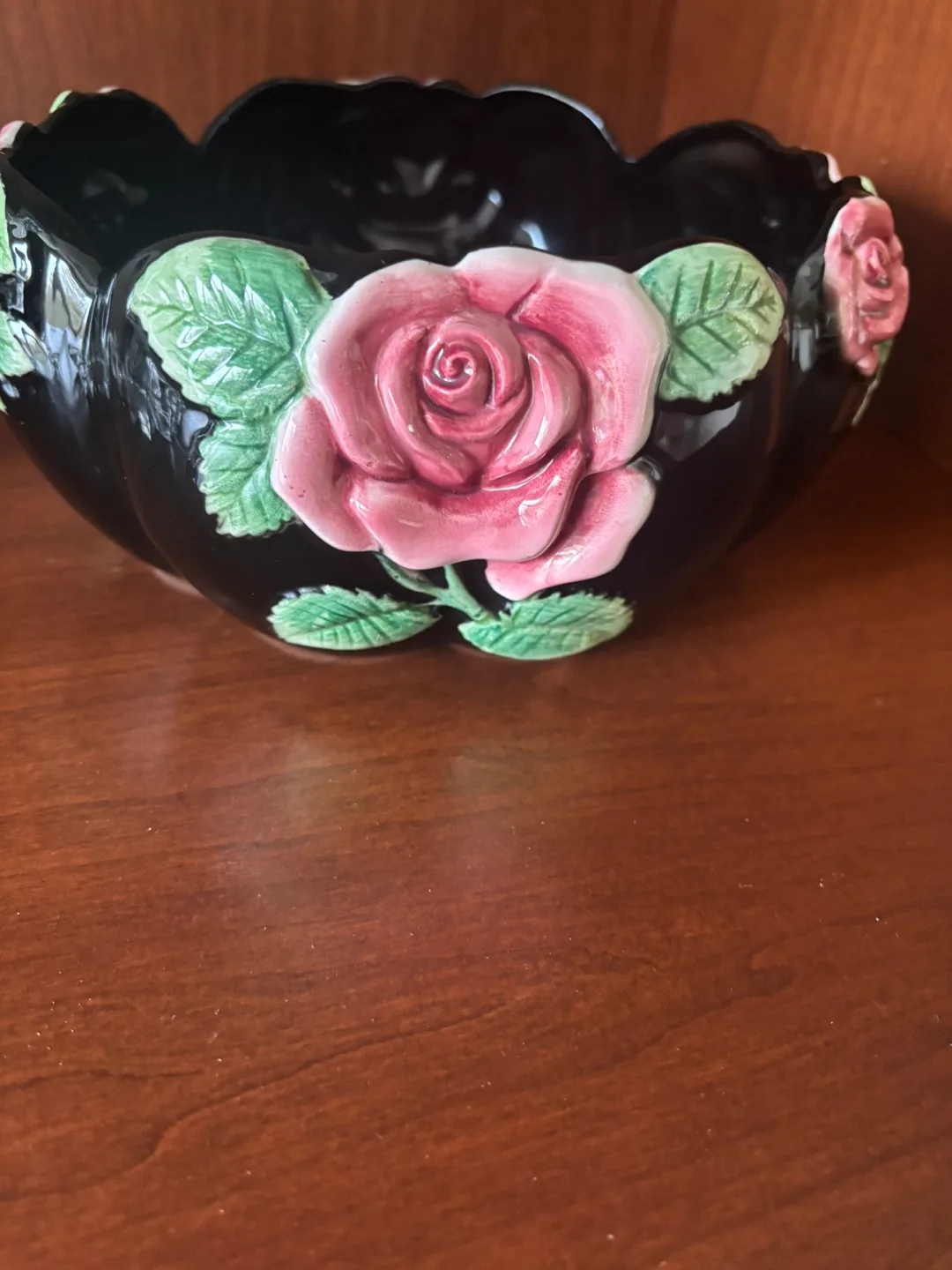 Elegant Vintage Fitz & Floyd Midnight Rose Bowl image indicator(2)