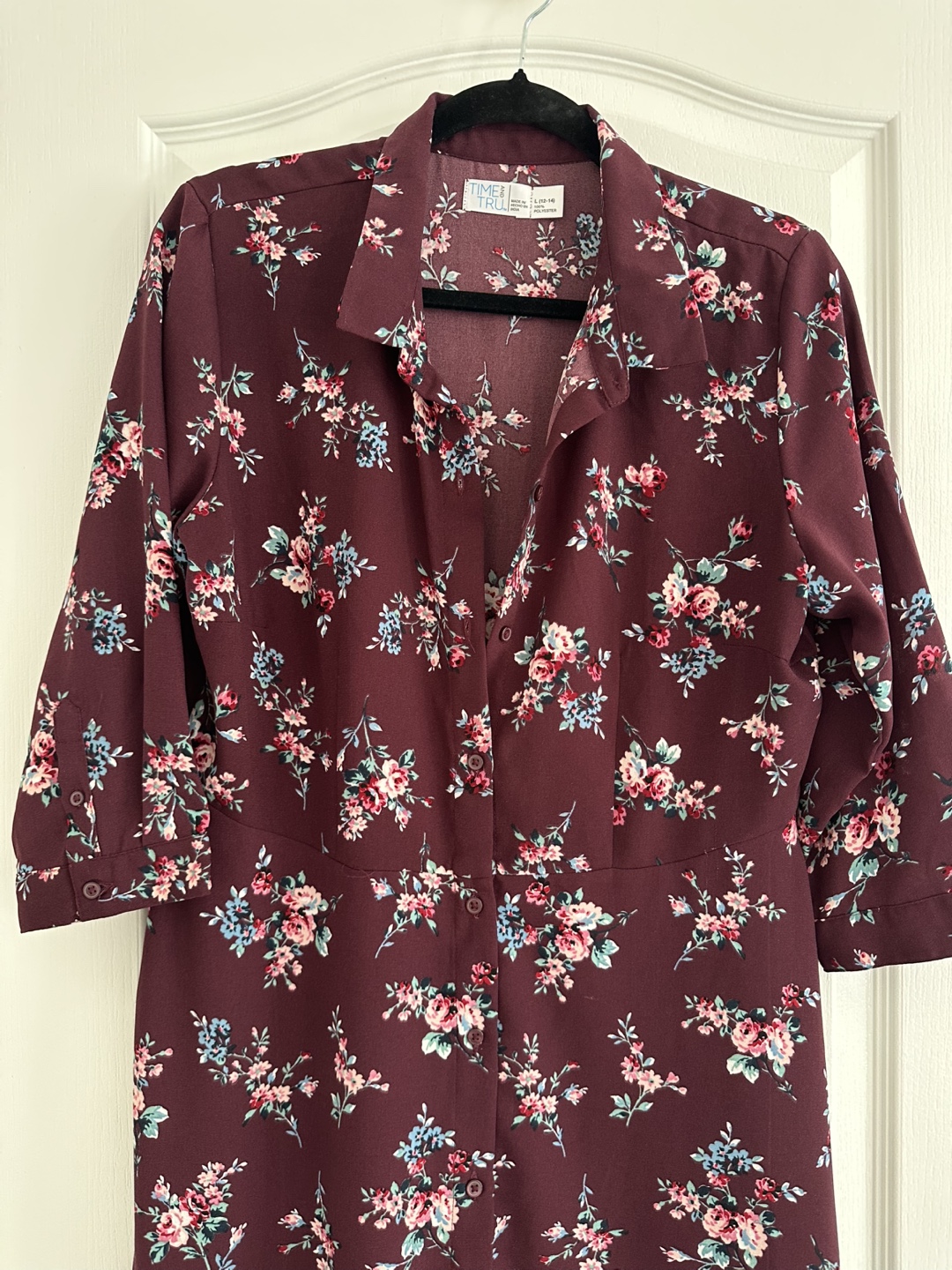 Time and Tru Women's Floral Dress Size L (12-14) - photo 2