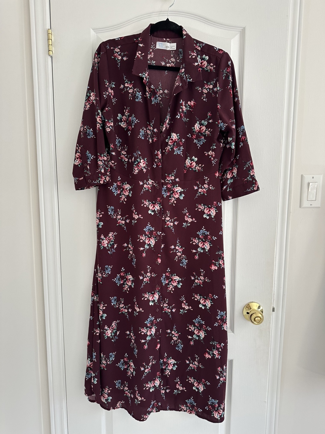 Time and Tru Women's Floral Dress Size L (12-14) - photo 3