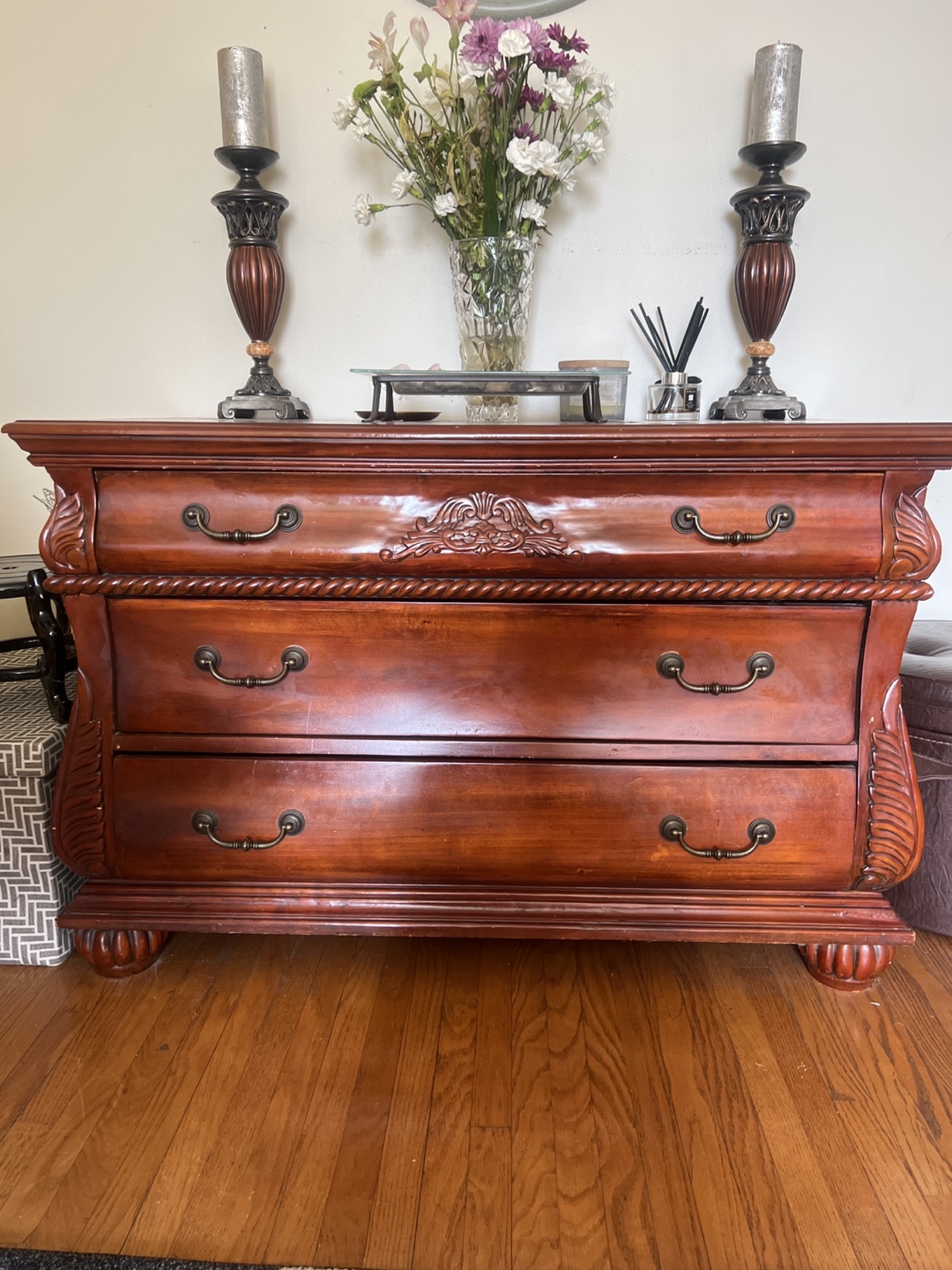 Three-Drawer Wooden Amour Chest