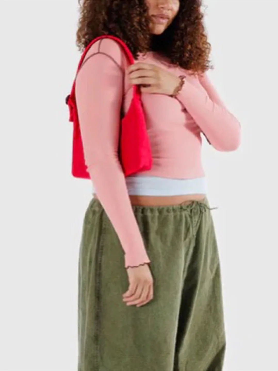 NWT Baggu Mini Nylon Shoulder Bag - Red image indicator(7)