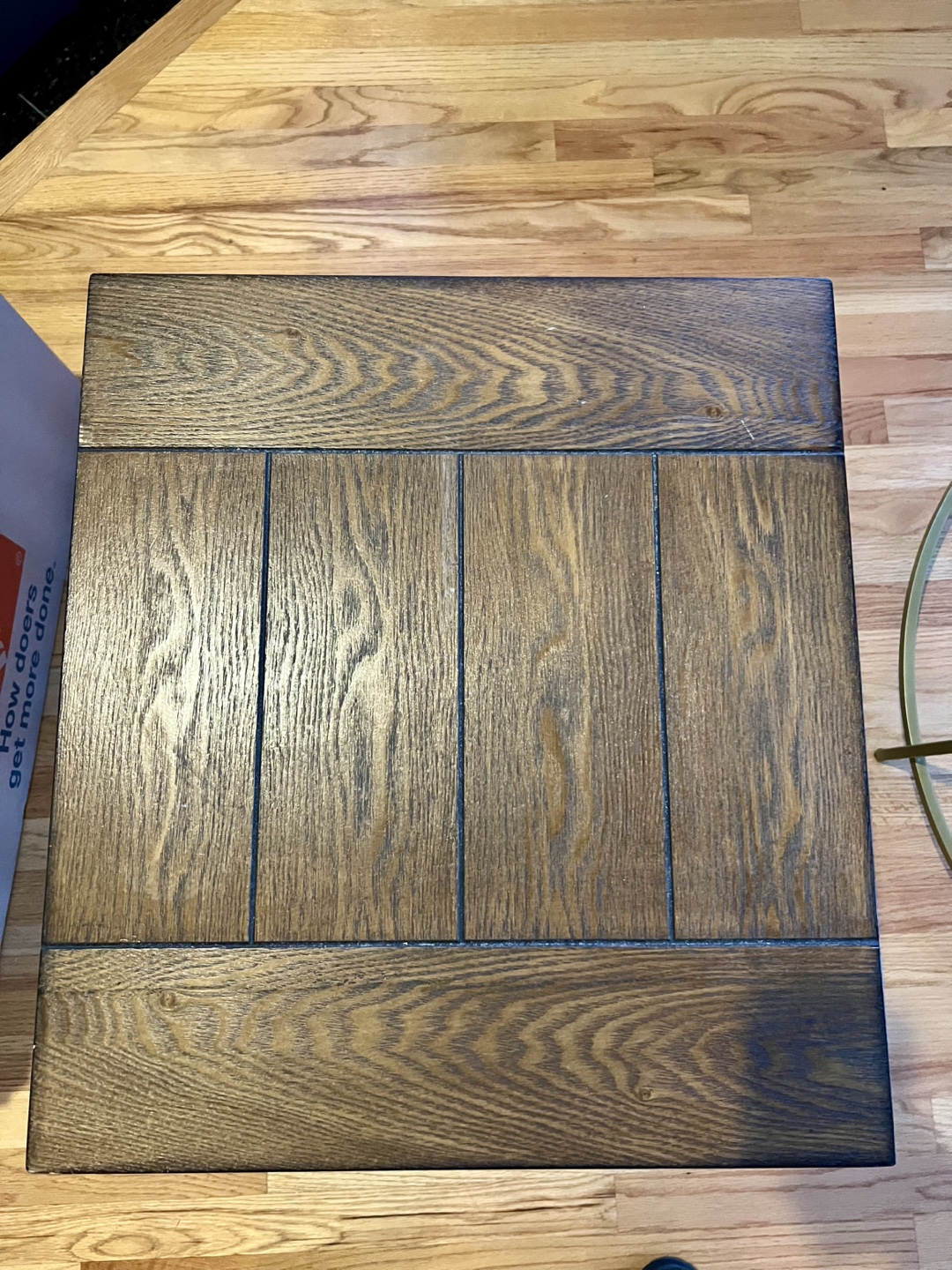 Rustic Brown End Table with Metal Legs - photo 3