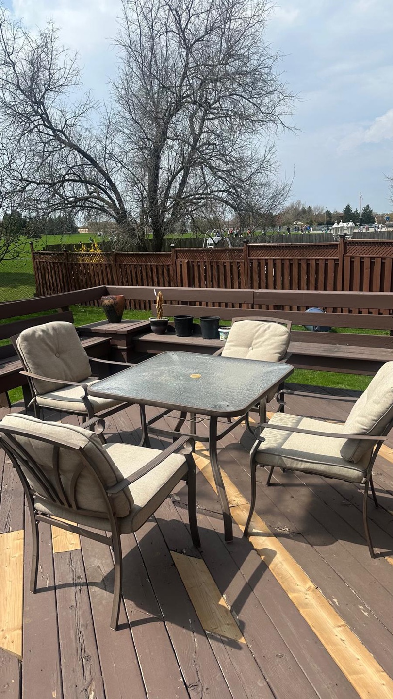 4-Piece Patio Set with Glass Top Table - photo 3