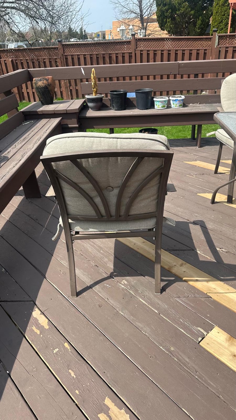 4-Piece Patio Set with Glass Top Table - photo 5
