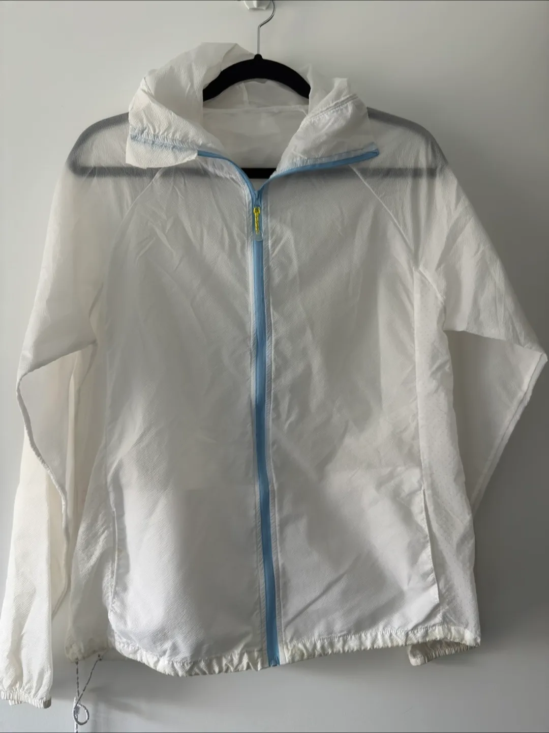 Women's White Packable Jacket & Striped Knit Top Bundle thumbnail